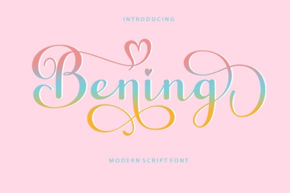 Bening Script: A Modern Font with a Handmade Heart