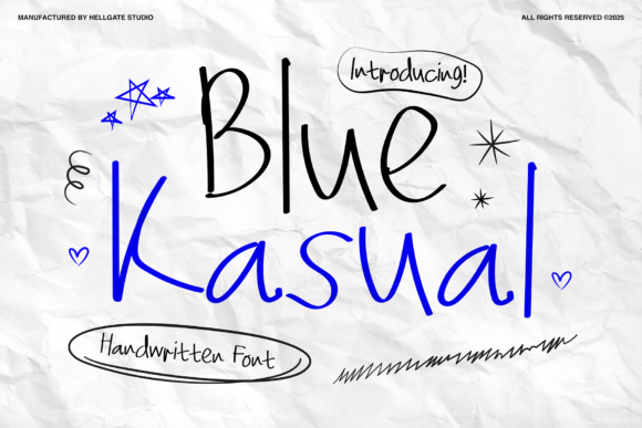 Blue Kasual Handwritten: A Font with Real Personality