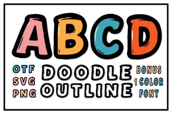 Doodle Outline: A Vibrant Font for Whimsical Branding