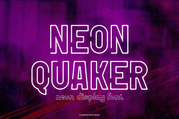 Neon Quaker: A Bold Display Font for Electric Visuals