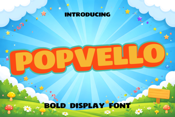 Popvello Font: Your Go-To for Festive, High-Energy Designs