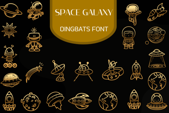 Space Galaxy: Crafting Futuristic Designs with Cosmic Dingbats