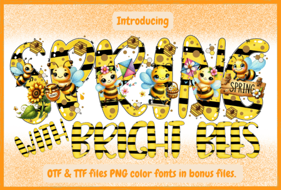Spring with Bright Bees: A Font That Captures Pure Joy